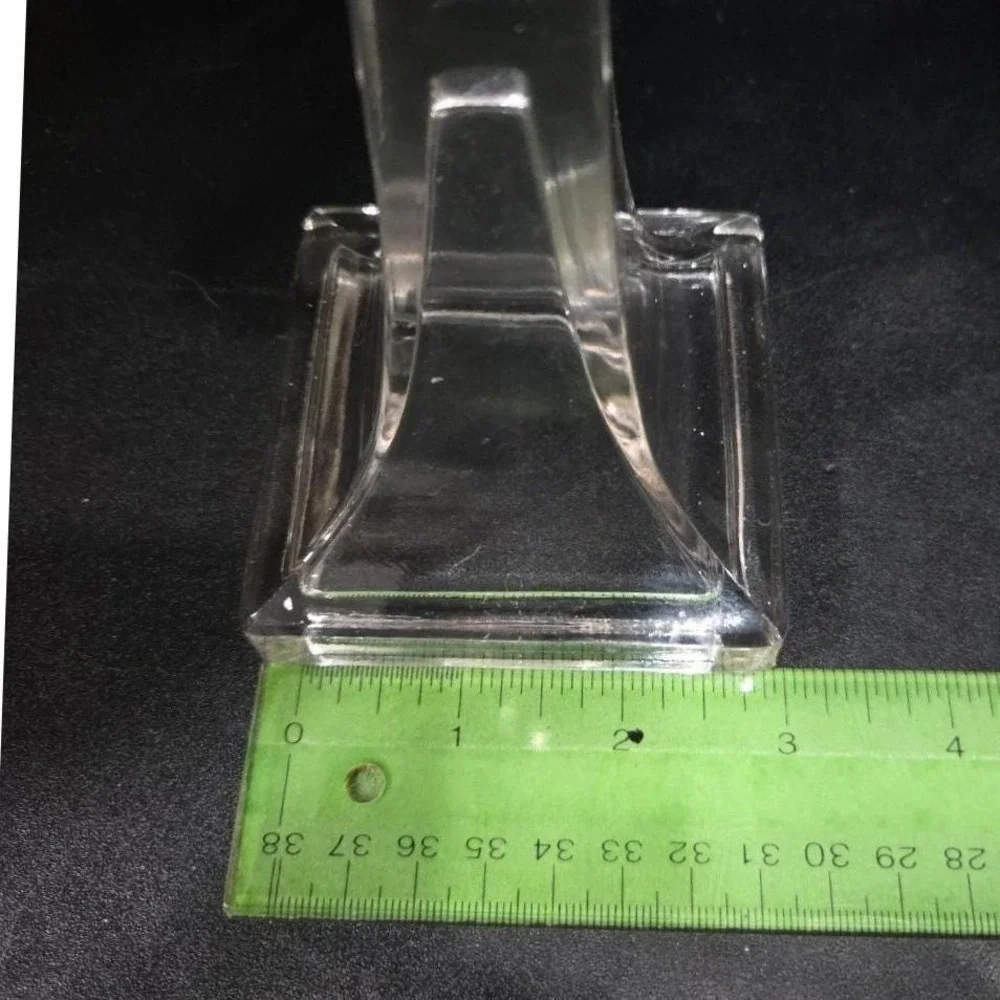 Westmoreland‎ Style Vintage Square Cut Clear Glass Candlestick, Candle Holder